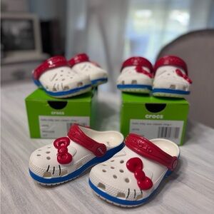 Toddler Hello Kitty Crocs - Red, White, and Blue